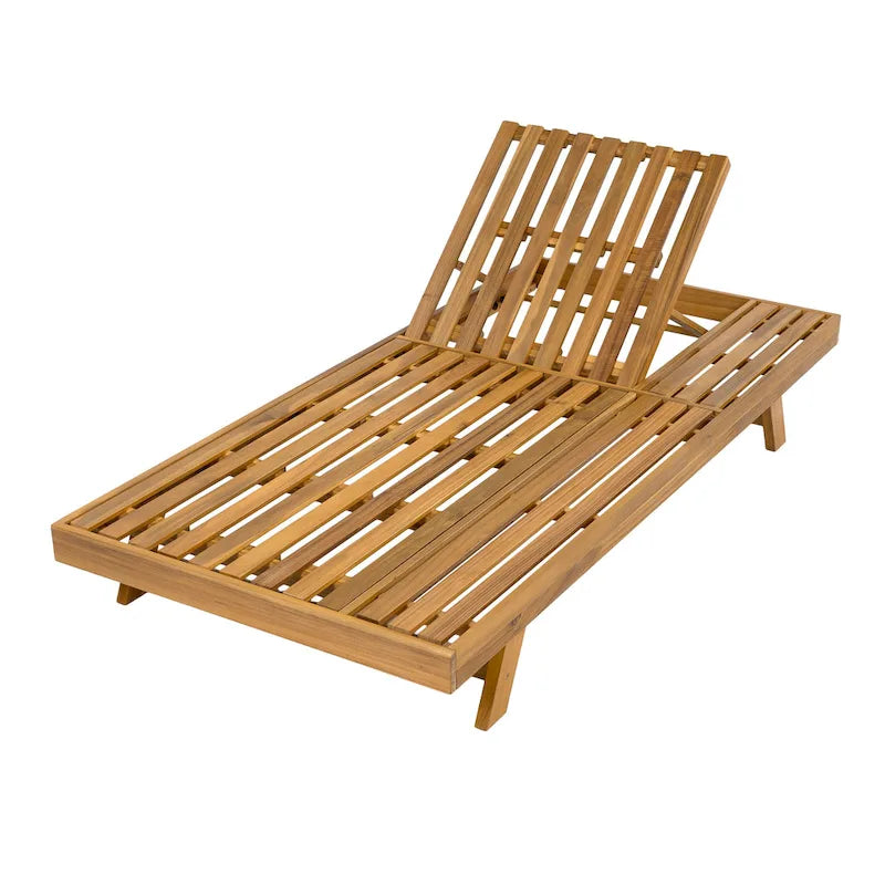Christopher Knight Home - Lot de 4 chaises longues réglables d'extérieur Harrison en acacia