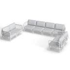 Set Divano Sezionale da Esterno per Patio con Cuscini