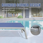 GDFStudio - Set a 3 pezzi Tatum per esterni con chaise longue regolabile, tavolino e ruote