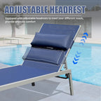 GDFStudio - Set a 3 pezzi Tatum per esterni con chaise longue regolabile, tavolino e ruote