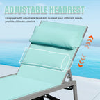 GDFStudio - Set a 3 pezzi Tatum per esterni con chaise longue regolabile, tavolino e ruote