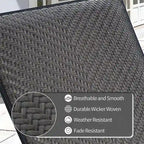 GDFStudio - Set Chaise longue in Rattan PE, Reclinabili da Esterno Regolabili con Schiuma ad Asciugatura Rapida, Set da 2