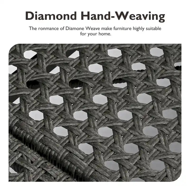 Set Divano Componibile da Esterno in Rattan a 6 Pezzi con Seduta Regolabile e Tavolino con Secchiello del Ghiaccio