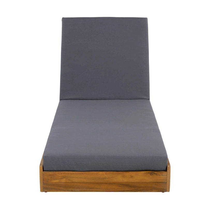 Christopher Knight Home - Set di Chaise Longue da Esterno in Acacia Johnson