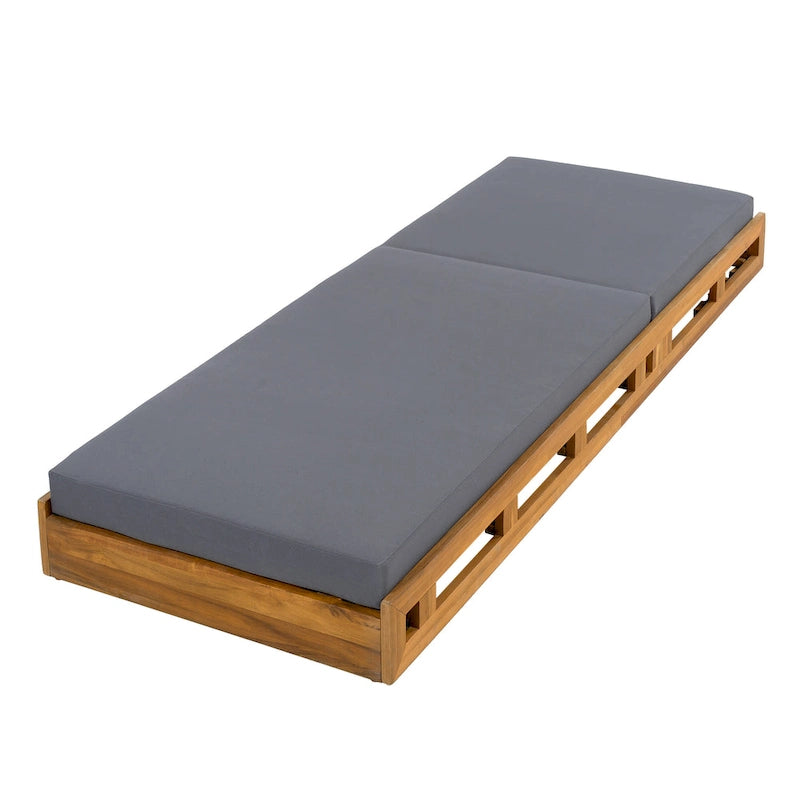 Christopher Knight Home - Set di Chaise Longue da Esterno in Acacia Johnson