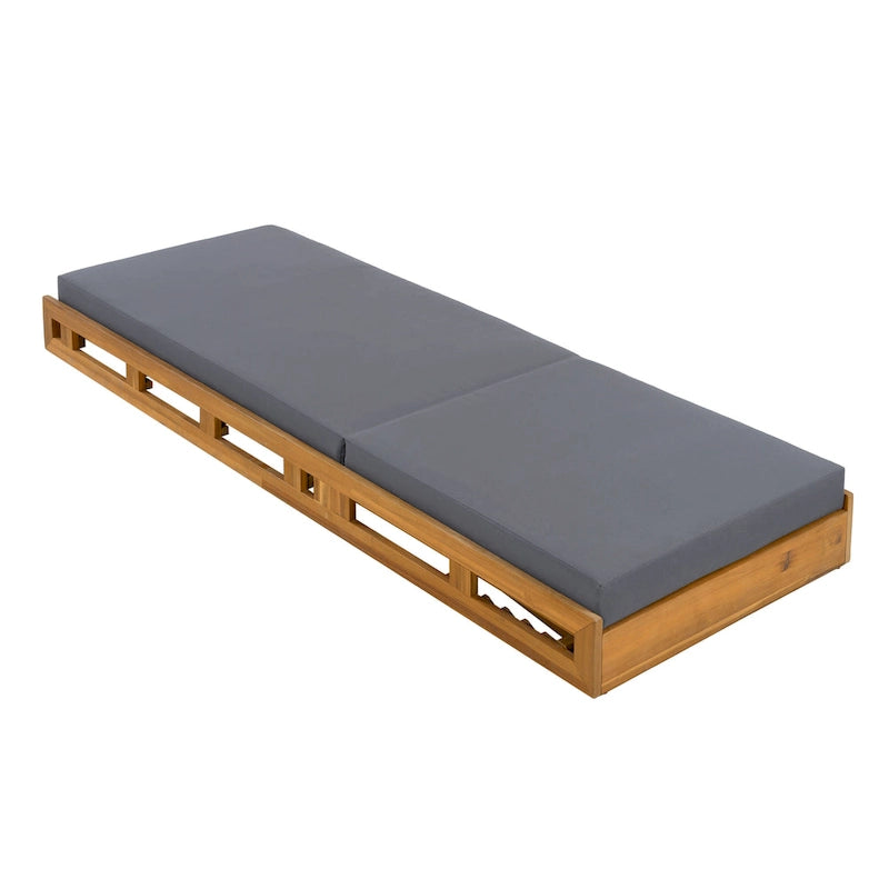 Christopher Knight Home - Set di Chaise Longue da Esterno in Acacia Johnson