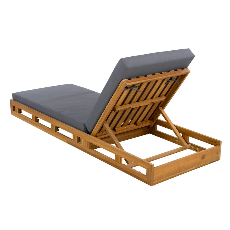 Christopher Knight Home - Set di Chaise Longue da Esterno in Acacia Johnson