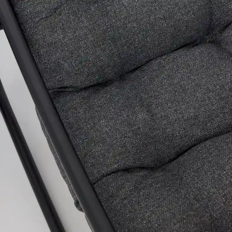 Sedia a dondolo moderna da interno e esterno con cuscino