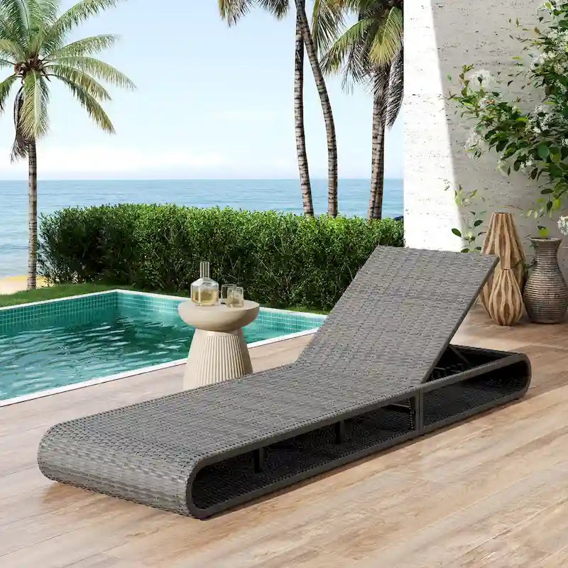 Christopher Knight Home- Silas Outdoor PE Rattan Chaise Lounge