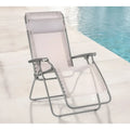 27 Inch Zero Gravity Chair with Cushion for Patio Garden or Poolside - 26.8 x 64.2 x 44.9