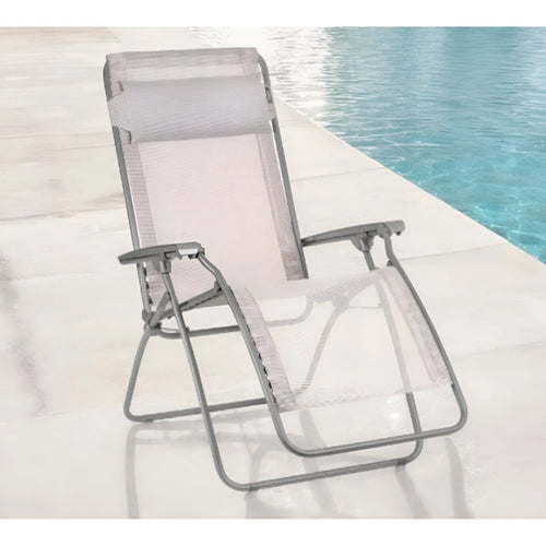 27 Inch Zero Gravity Chair with Cushion for Patio Garden or Poolside - 26.8 x 64.2 x 44.9