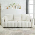 GDFStudio Alanna Divano a 3 Posti Moderno in Tessuto Teddy con Cuscini, 79,5 pollici