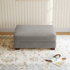 Pouf Ottomano Accento Oversize in Velluto a Coste Moderno
