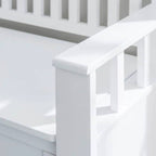 Migdalia Flip Top Slat Back Storage Entryway Bench