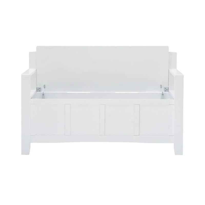 Migdalia Flip Top Slat Back Storage Entryway Bench