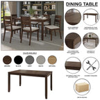 Set da pranzo da 7 pezzi in legno CraftPorch Classic