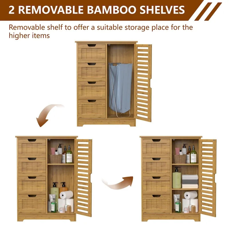 Mobiletto contenitore da bagno VEIKOUS con 4 cassetti