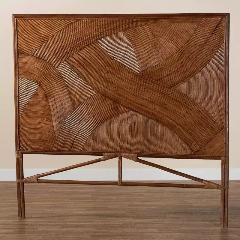 Testiera Indipendente in Rattan Elettra bali & pari King: Realizzata a Mano, Nessun Montaggio, Design Bohémien