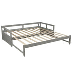 Letto a giorno estensibile con letto estraibile, Letto a giorno in legno con letto estraibile