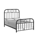 Letto matrimoniale in metallo nero