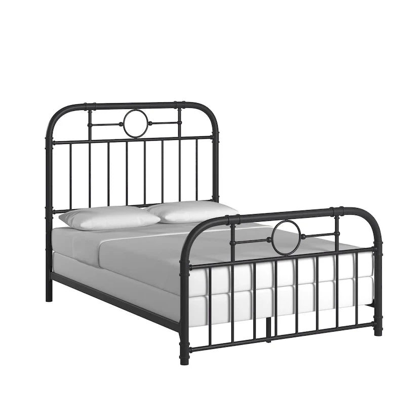 Letto matrimoniale in metallo nero
