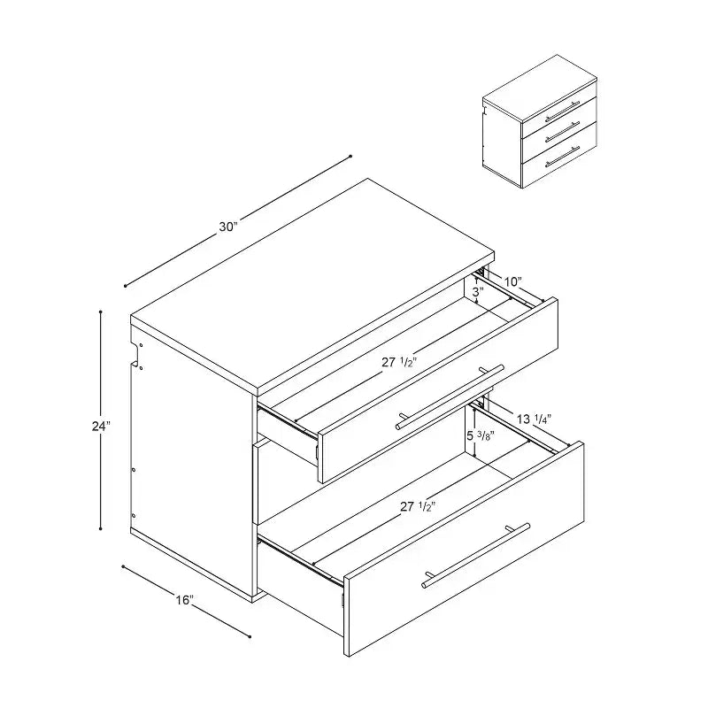 Hangups Mobile base a 3 cassetti - Prepac