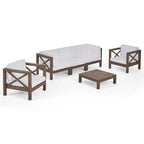 Set da conversazione Brava da 6 pezzi per esterni in legno di acacia di Christopher Knight Home