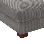 Pouf Ottomano Accento Oversize in Velluto a Coste Moderno