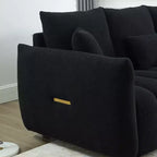 GDFStudio Alanna Divano a 3 Posti Moderno in Tessuto Teddy con Cuscini, 79,5 pollici