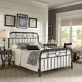 Letto matrimoniale in metallo nero