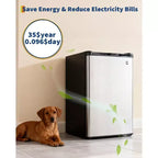 Mini Frigo da 4,5 Piedi Cubi con Congelatore, Frigorifero Compatto con Porta Reversibile, Termostato Regolabile ad Efficienza Energetica, Piccolo Frigo