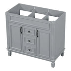 Mobile bagno moderno da 90 cm con lavabo integrato e specchiera, 2 ante e 2 cassetti