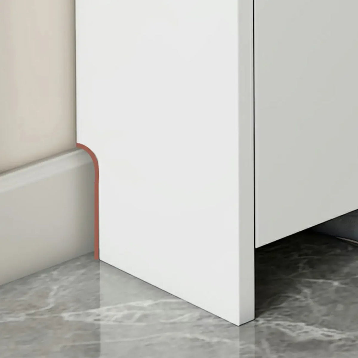 Cassettiera portascarpe a 3 ripiani in legno bianco con anta a ribalta