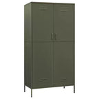 vidaXL Armadio Verde Oliva 90x50x180 cm Acciaio