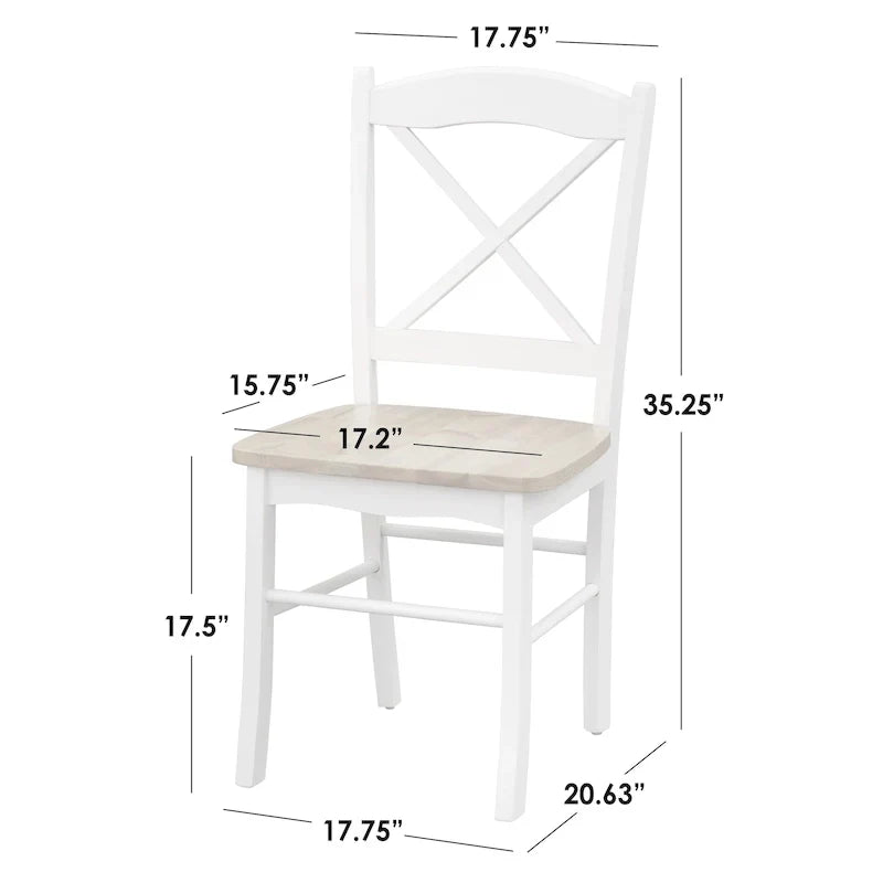 Set da pranzo di 3 pezzi con tavolino allungabile Simple Living Country Cottage