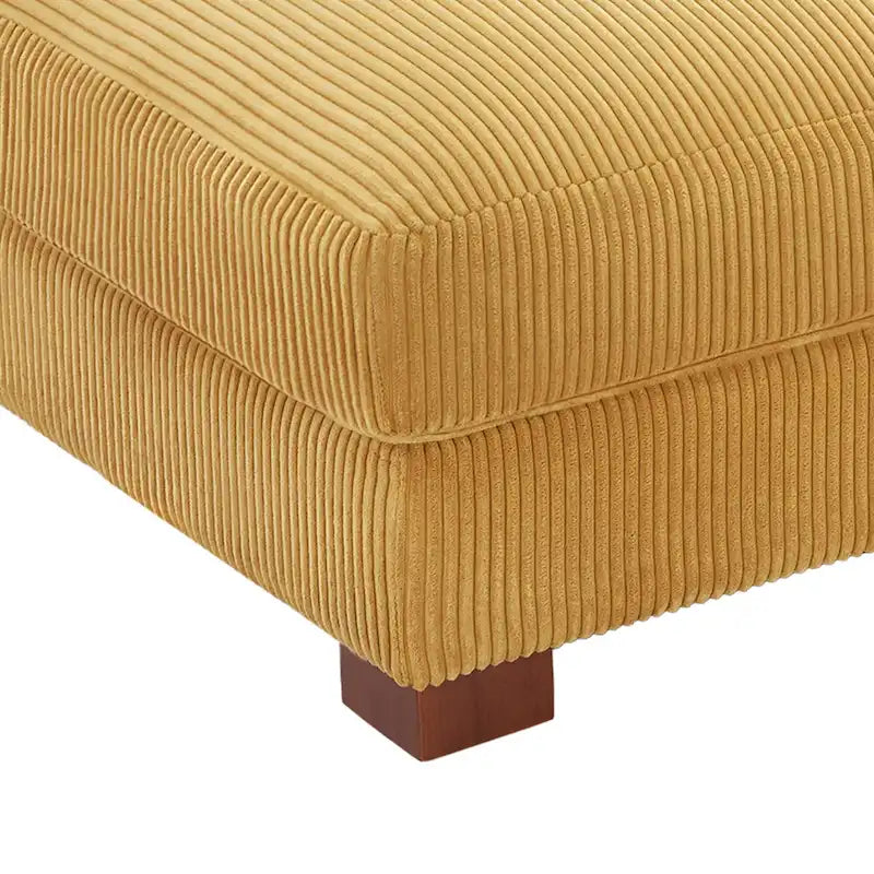 Pouf Ottomano Accento Oversize in Velluto a Coste Moderno