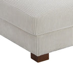Pouf Ottomano Accento Oversize in Velluto a Coste Moderno