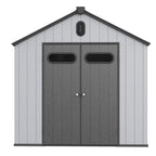 Casetta da giardino in resina per esterni, in plastica, per tutte le stagioni, con pavimento, 6 x 4 piedi/6 x 8 piedi/8 x 6 piedi/8 x 10 piedi, Spire Tool Shed