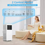 Condizionatore portatile da 8.000 BTU - 3 in 1 Raffreddamento, Deumidificatore e Ventilatore per 32 mq con Modalità Notte e 1 Anno di Garanzia