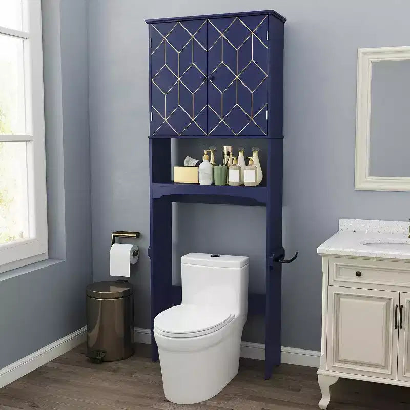 Mobiletto salvaspazio da bagno da posizionare sopra il WC