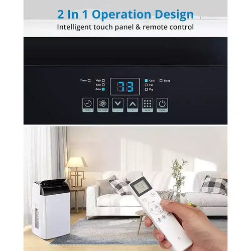 Condizionatore portatile da 14000 BTU, unità CA 3 in 1 per ambienti fino a 70 m² con deumidificatore