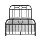 Letto matrimoniale in metallo nero