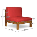 Set da conversazione Brava da 6 pezzi per esterni in legno di acacia di Christopher Knight Home