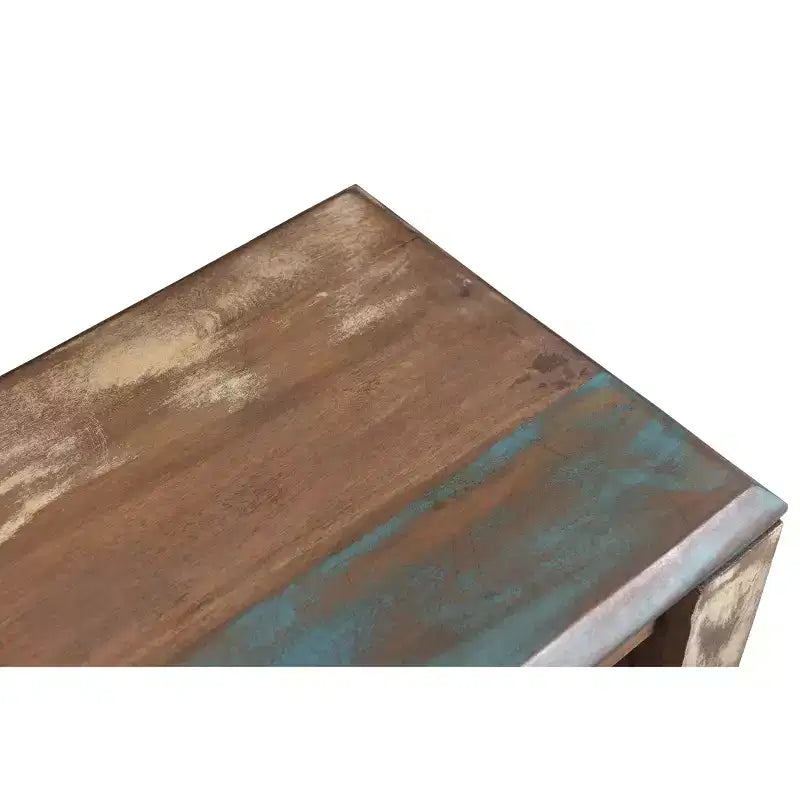 50" Old Reclaimed Wood Bench Brown - Timbergirl: Rustic Handmade Entryway Furniture, Solid Wood Grain Design, 3-Seater