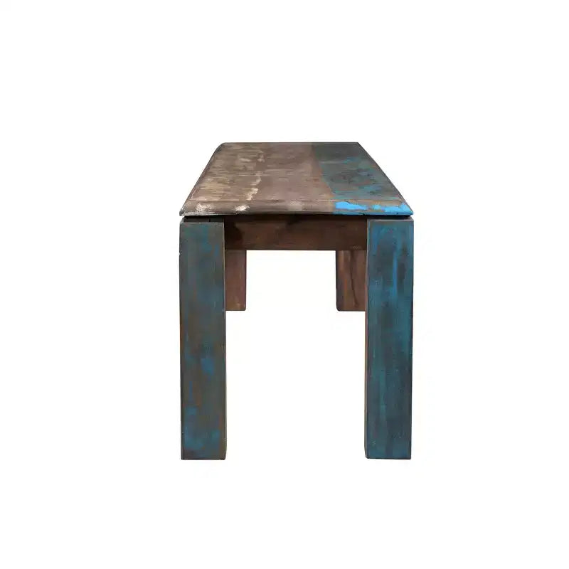 50" Old Reclaimed Wood Bench Brown - Timbergirl: Rustic Handmade Entryway Furniture, Solid Wood Grain Design, 3-Seater