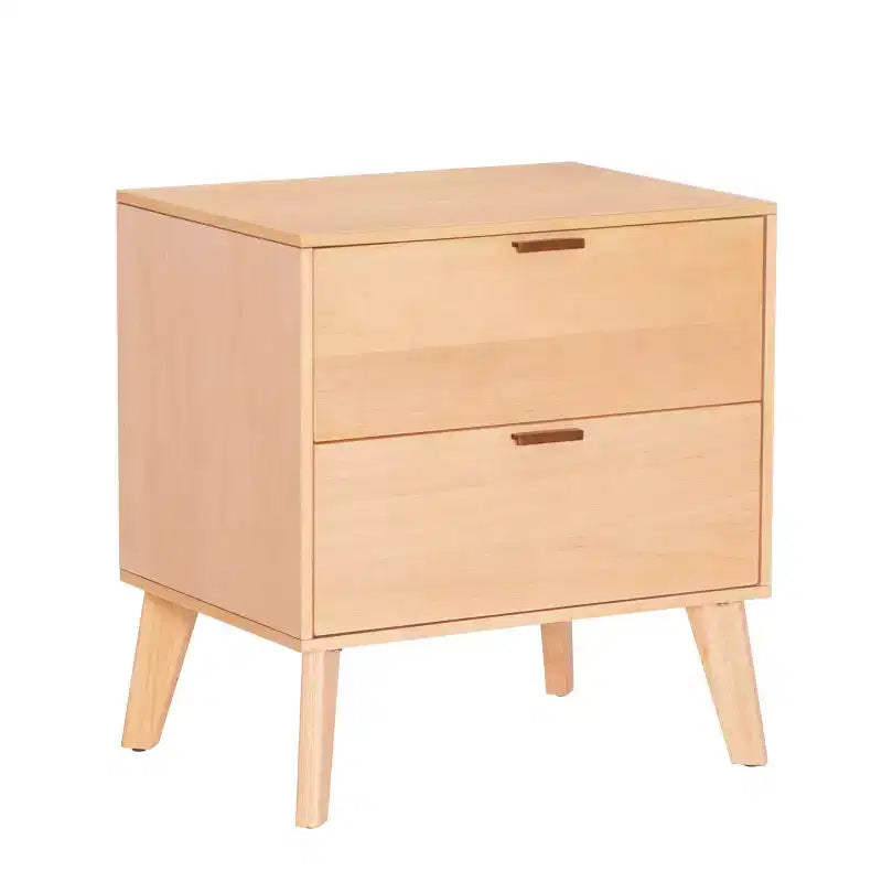 Linon Reid 2 Drawer Nightstand Natural