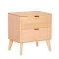 Linon Reid 2 Drawer Nightstand Natural