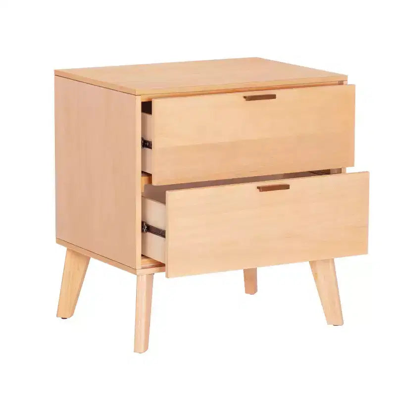 Table de chevet à 2 tiroirs Linon Reid, Naturelle