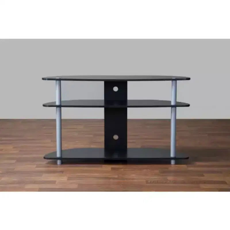 Orbit and Silver TV Stand for TVs up to: Contemporary Design, Cable Management, Fits 40" TV - Baxton Studio