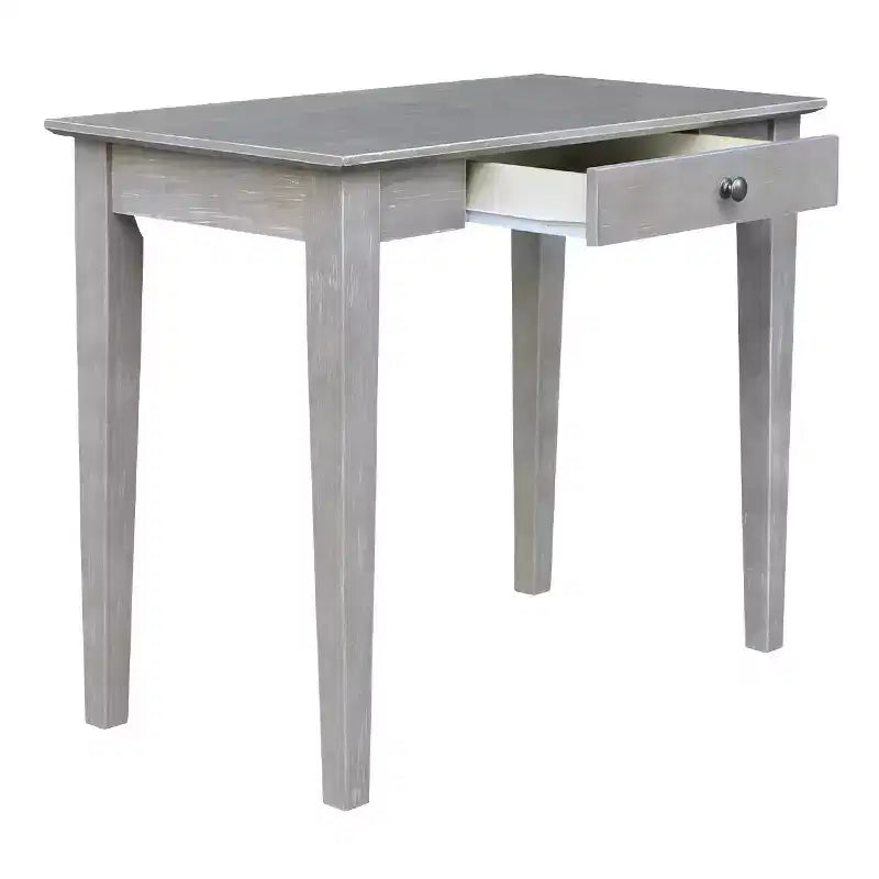 Small Desk with Drawer and Chair Washed Gray/Taupe - International Concepts